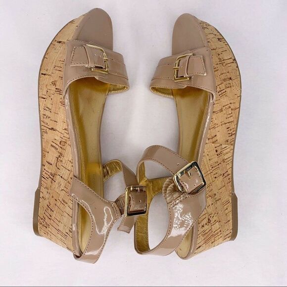 BCBGENERATION Platform Cork Sandals Sz 9.5 Beige - Picture 2 of 10